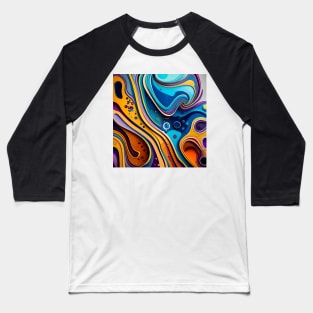 Abstract fluid art Baseball T-Shirt